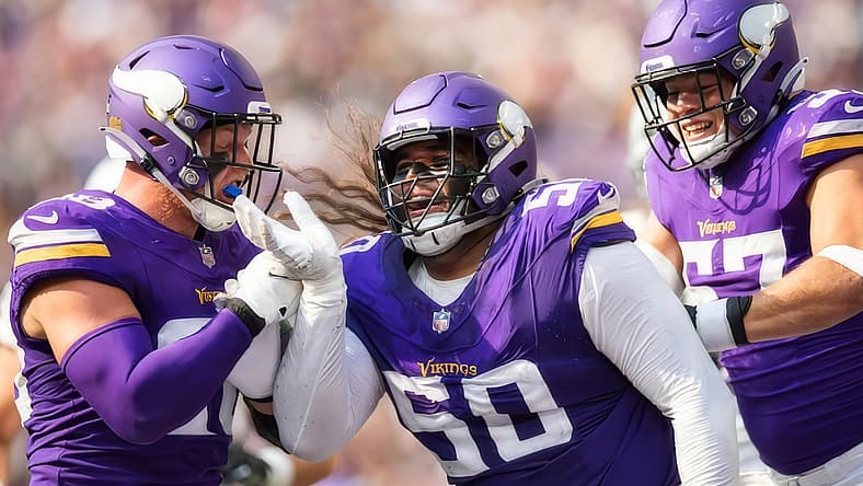 Levi Drake Rodriguez in 2024. Vikings DT.