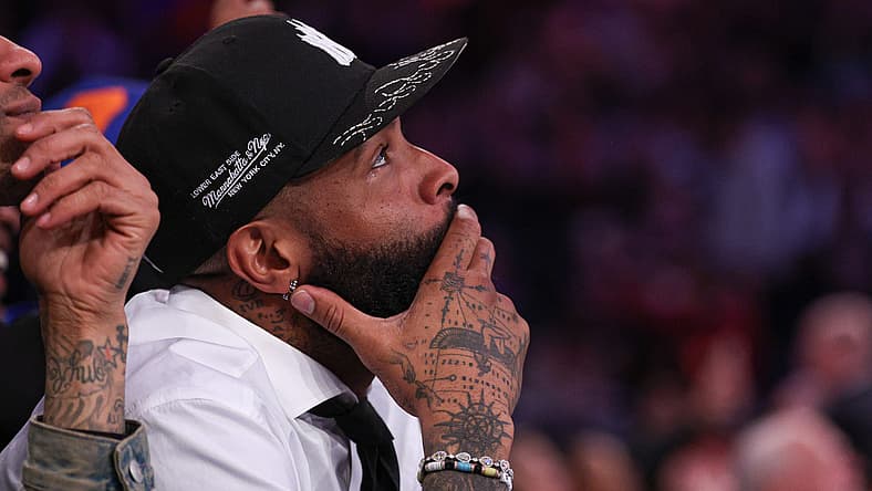 Odell Beckham at the NBA Playoffs in 2025