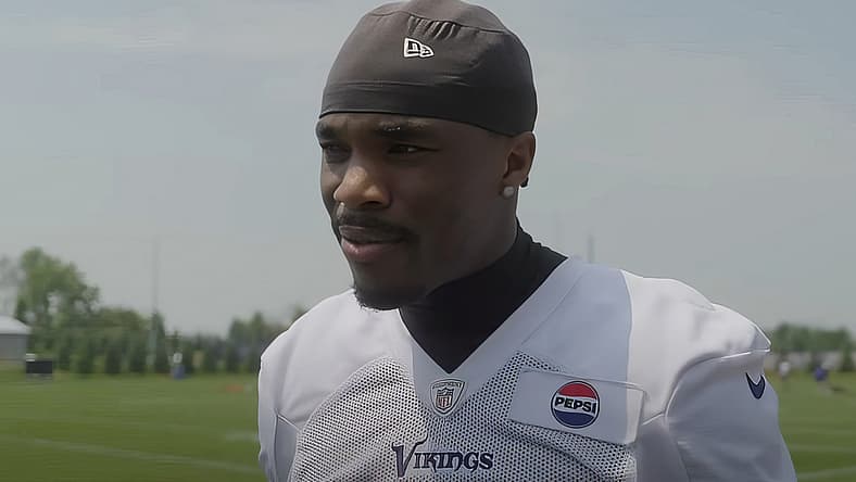 Vikings CB Jeff Okudah in 2025 in Eagan, MN