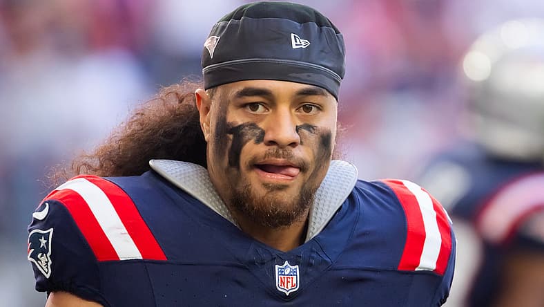Patriots linebacker Sione Takitaki in 2024