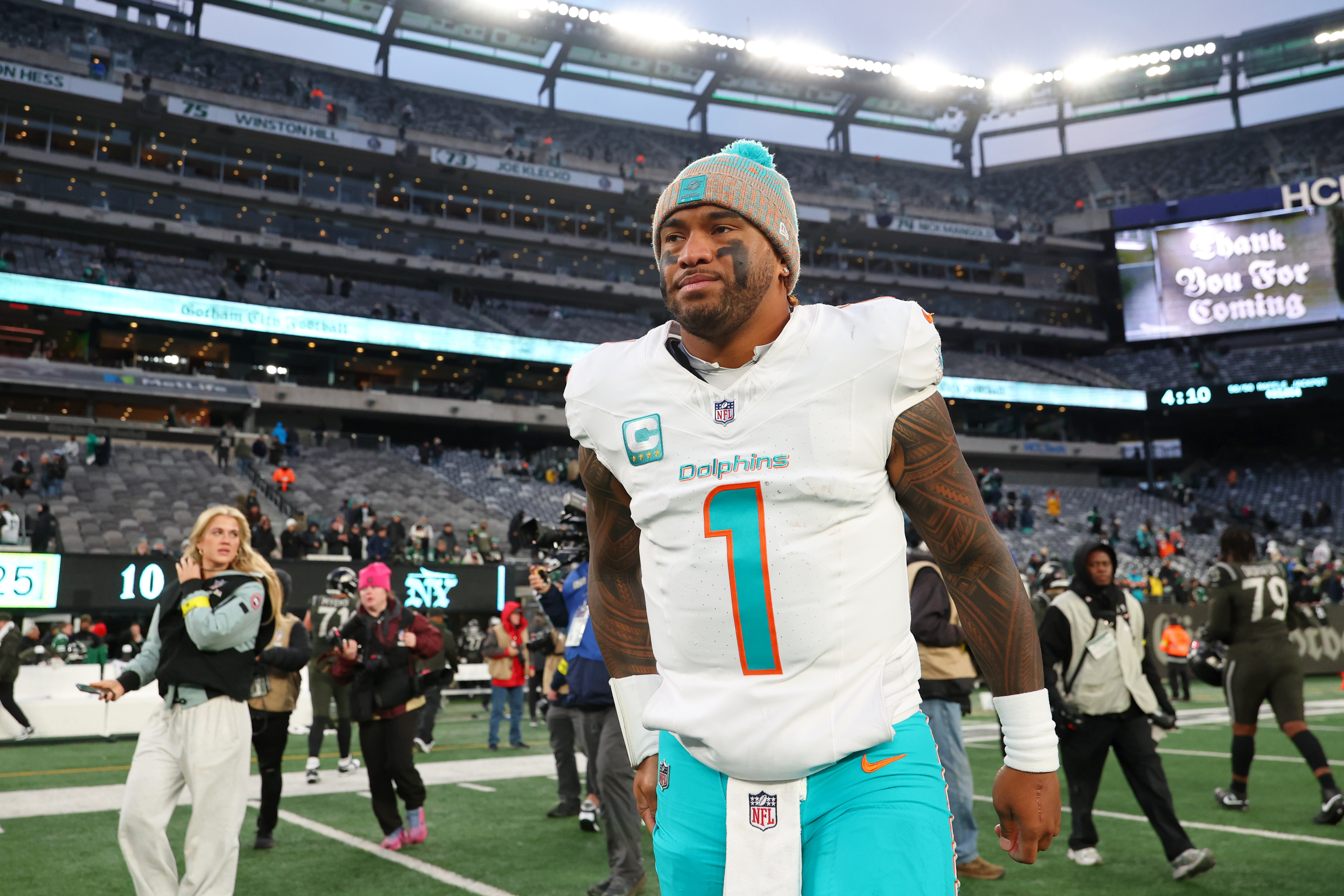 Dolphins QB Tua Tagovailoa in 2025
