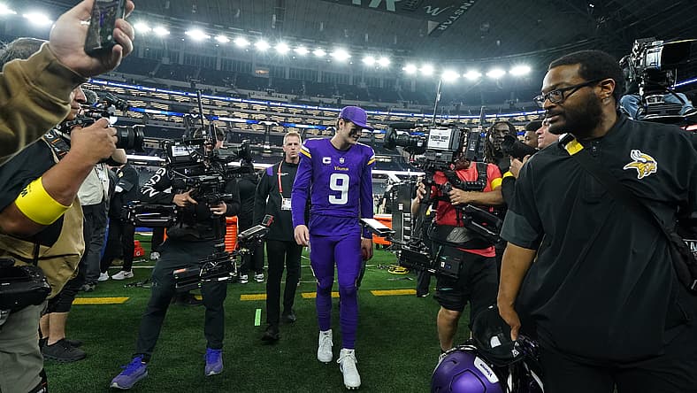 J.J. McCarthy leaves the field after the Vikings’ game against the Cowboys. Jerry Jones J.J. McCarthy.