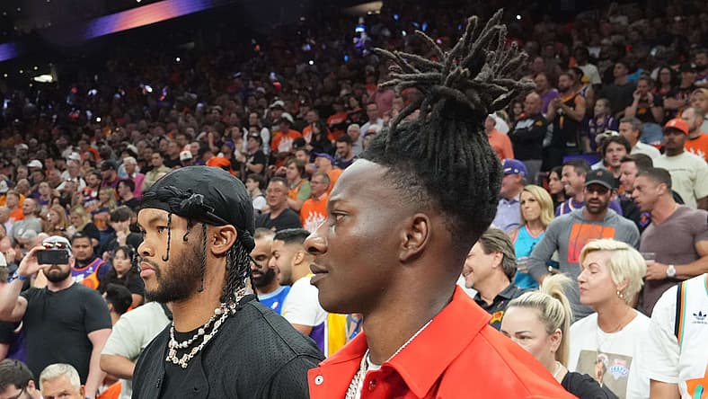 Cardinals QB Kyler Murray in 2023 at the NBA Playoffs.
