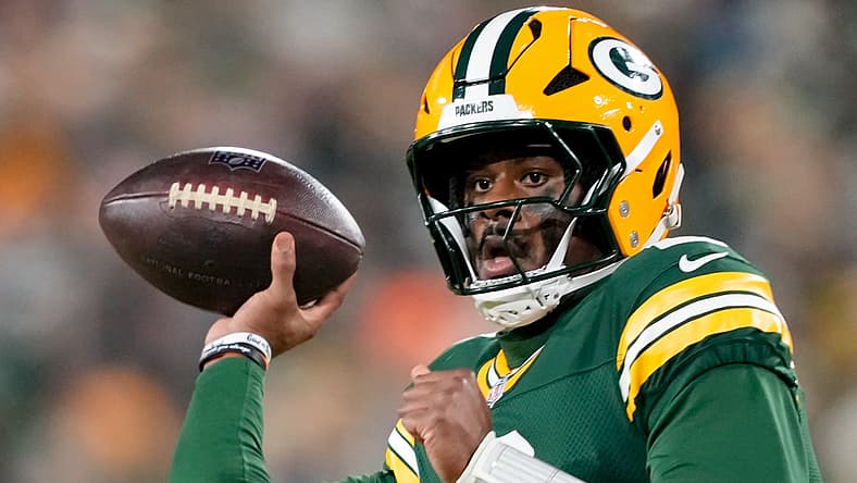 Packers QB Malik Willis against the Ravens in 2025