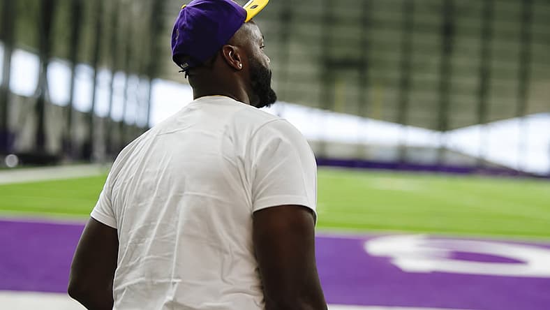 Caleb Banks arrives in Minnesota after being drafted by the Vikings. Vikings rumors