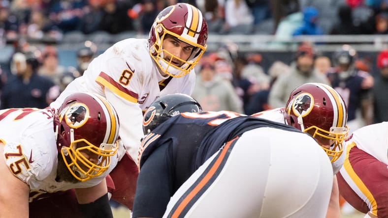 Kirk Cousins throws during the Redskins’ win over the Bears at Soldier Field in 2016.