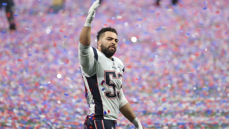 Kyle Van Noy celebrates after the Patriots defeated the Rams in Super Bowl LIII. Vikings free agency