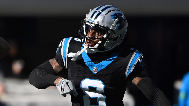 Jaycee Horn stands on the field during a Carolina Panthers home game at Bank of America Stadium. NFL power rankings