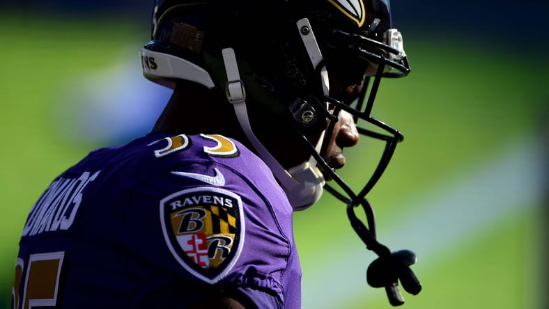 Gus Edwards with the Ravens in 2018 — now the subject of a Vikings prediction.