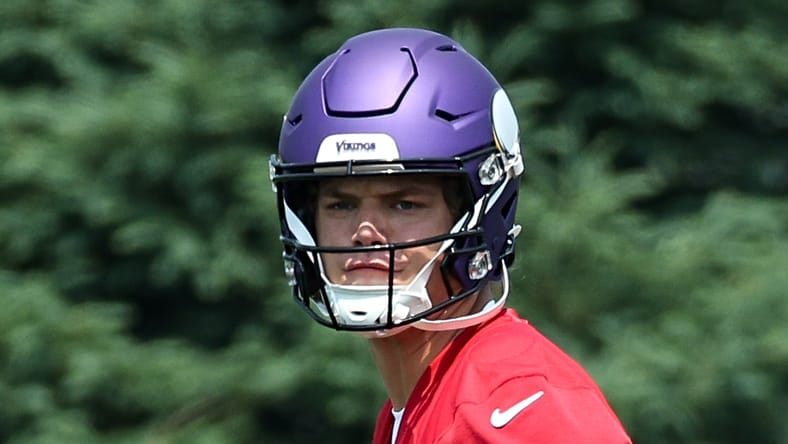 Minnesota Vikings quarterback J.J. McCarthy at 2025 minicamp. 11 Flaming Hot Takes for the 2025 Vikings Season.