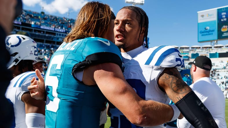 Colts CB Juju Brents and Jaguars QB Trevor Lawrennce