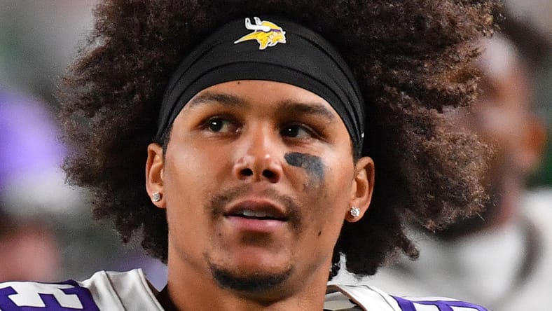 Vikings WR Jalen Nailor against the Eagles in 2023.