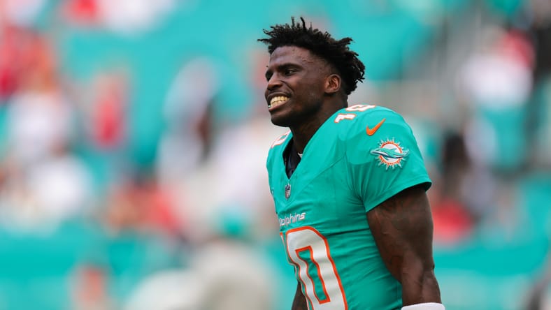 Dolphins WR Tyreek Hill in 2024.