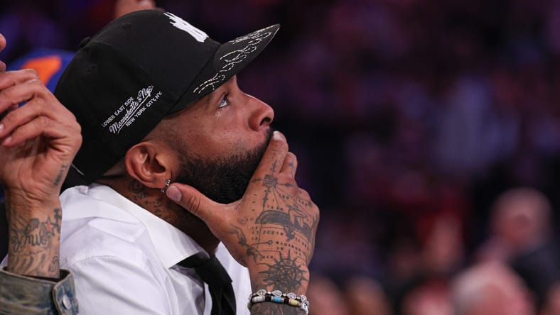Odell Beckham at the NBA Playoffs in 2025