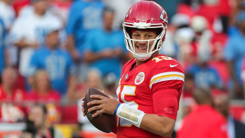 Chiefs QB Patrick Mahomes in 2023.