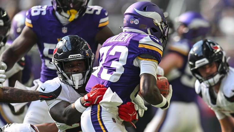Vikings WR Silas Bolden in the preseason, 2025.