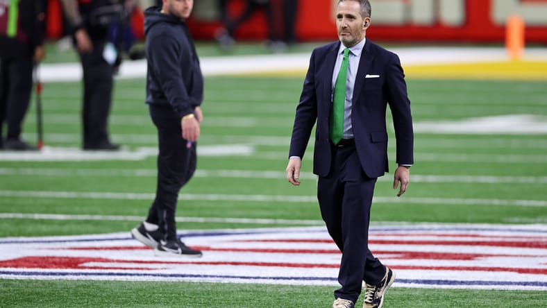 Eagles GM Howie Roseman before Super Bowl LIX at Caesars Superdome.