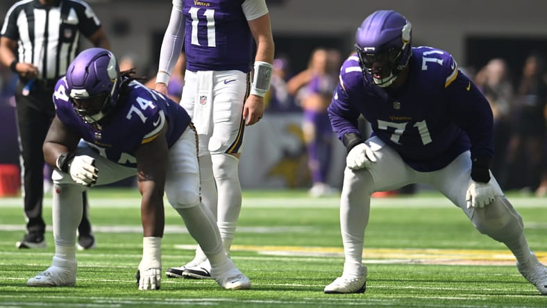 Vikings OL in Week 3 of 2025