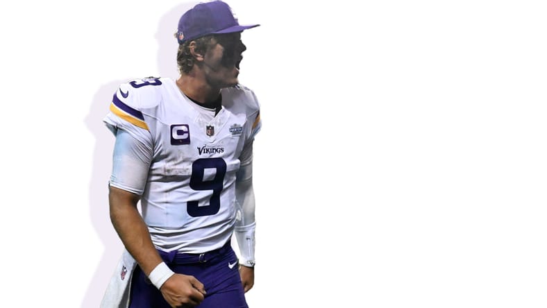 Vikings QB J.J. McCarthy on MNF in September 2025.