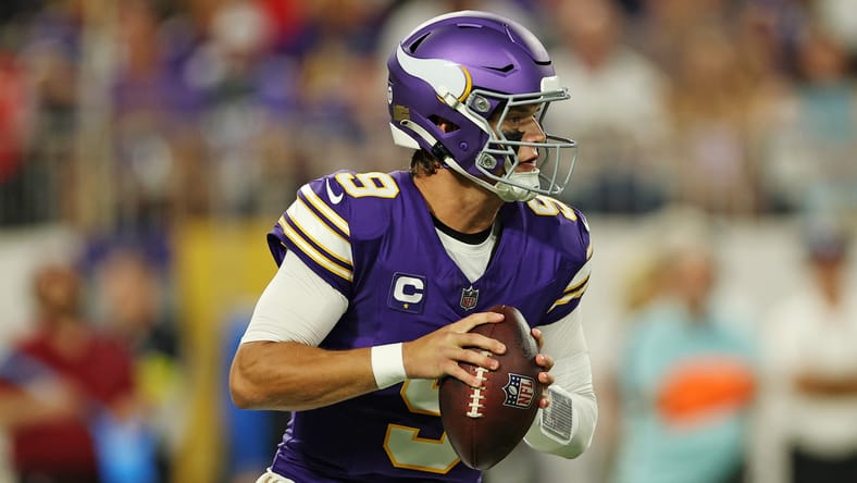 Vikings QB J.J. McCarthy in Week 2 of 2025.