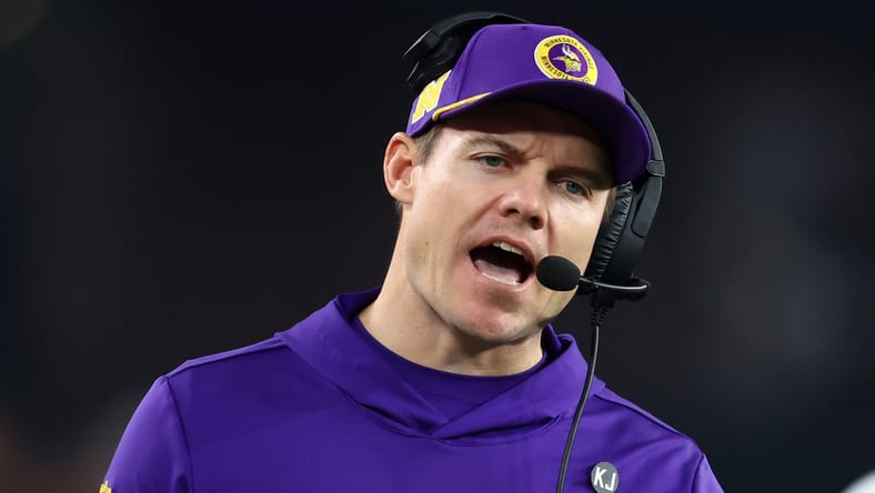 Minnesota Vikings head coach Kevin O'Connell in the 2024 playoffs