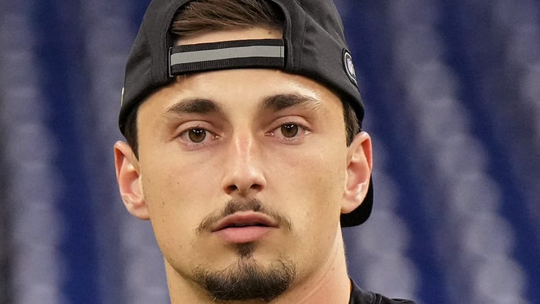 Vikings QB Max Brosmer in the summer of 2025