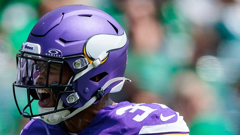 Vikings RB Myles Gaskin in the preseason of 2024.