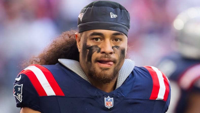 Patriots linebacker Sione Takitaki in 2024