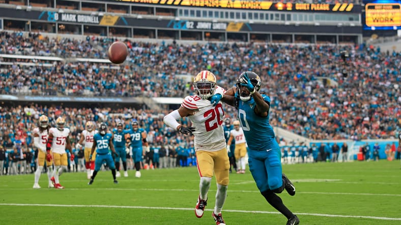 Ambry Thomas defends Calvin Ridley on incomplete pass.