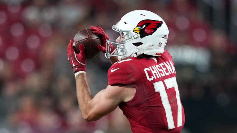 Dan Chisena makes reception for Cardinals versus Saints in preseason.