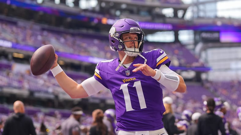 Vikings QB Bretty Rypien in the 2025 preseason.