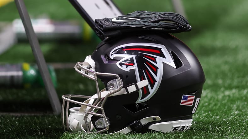 Falcons helmet in the summer of 2025.