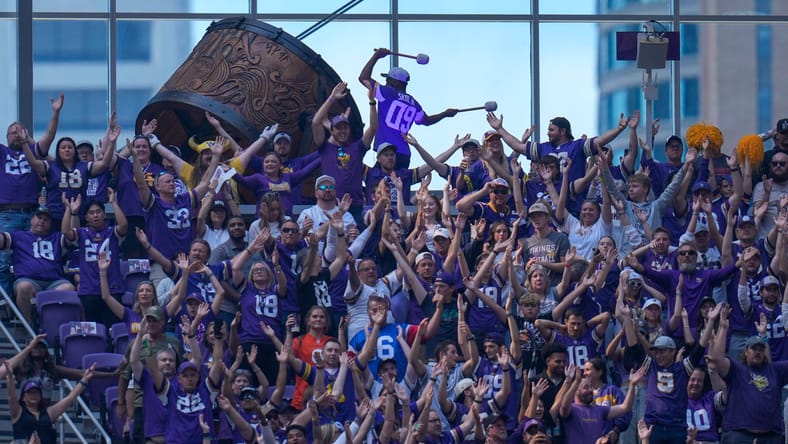 Vikings fans on September 21st at U.S. Bank Stadium
