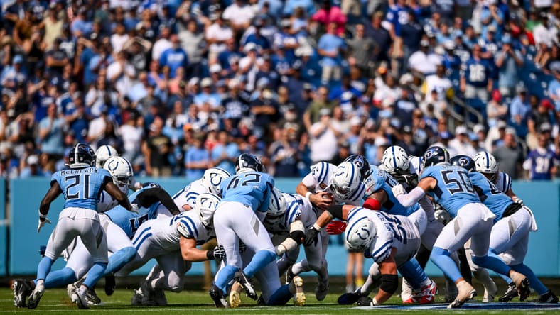 Daniel Jones against the Titans in 2025 as a member of the Colts