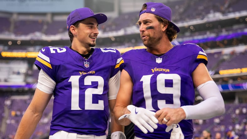 Max Brosmer and Adam Thielen together after Bengals game.