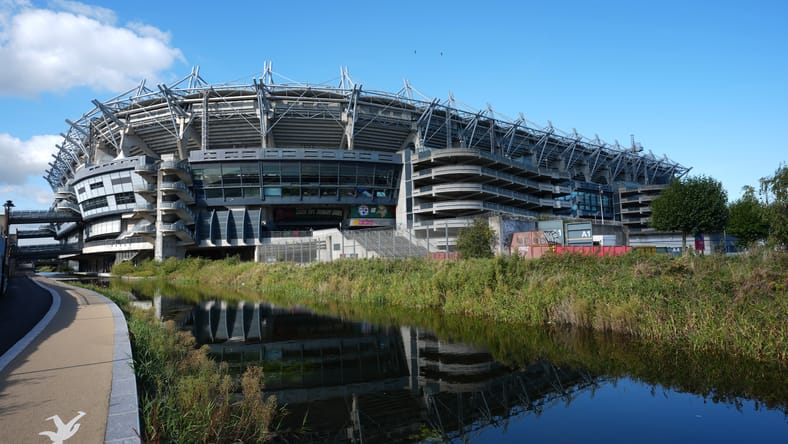 General view of Croke Park in Dublin before Vikings vs Steelers game.
