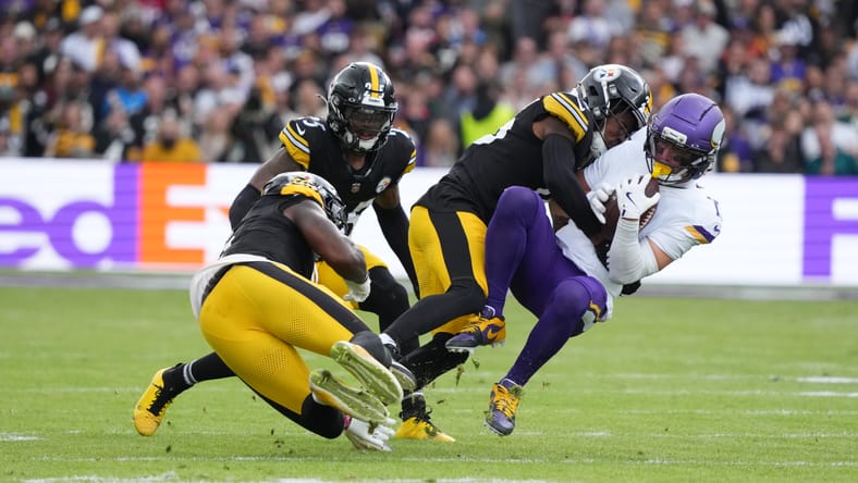 Minnesota Vikings WR Adam Thielen in Ireland in Week 4.