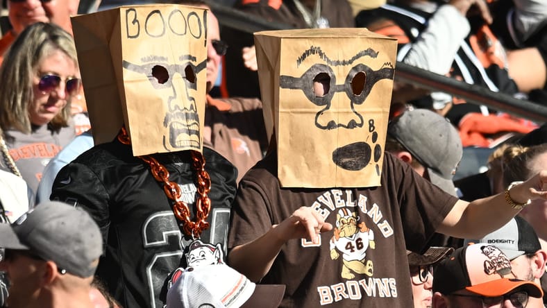 Cleveland Browns fans in 2024 at Huntington Bank Field.