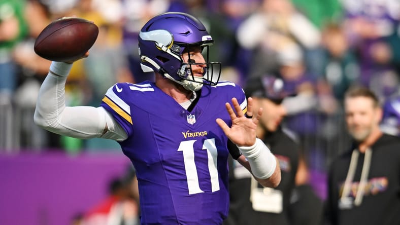 Week 7 of 2025, Vikings QB Carson Wentz against the Eagles.