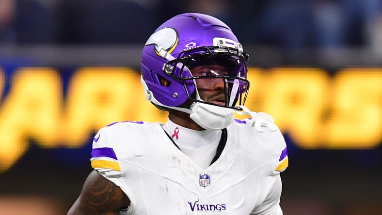Vikings WR Jordan Addison in 2025 at the Los Angeles Chargers.