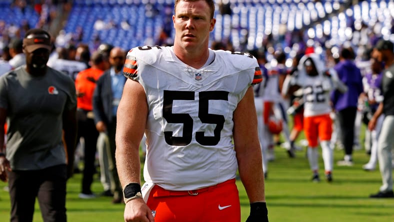 Ethan Pocic after Browns divisional game against Ravens in Baltimore.