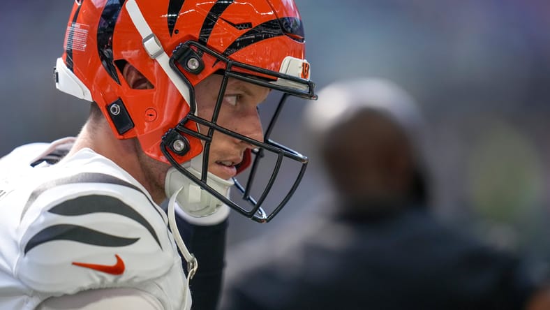 Brett Rypien heads to sideline during Bengals loss to Vikings.