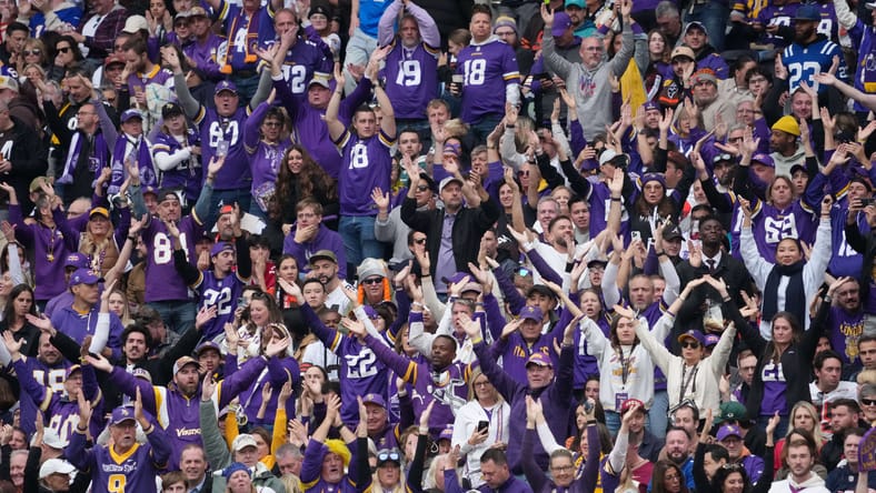 Minnesota Vikings fans in London for Week 5 of the 2025 season.