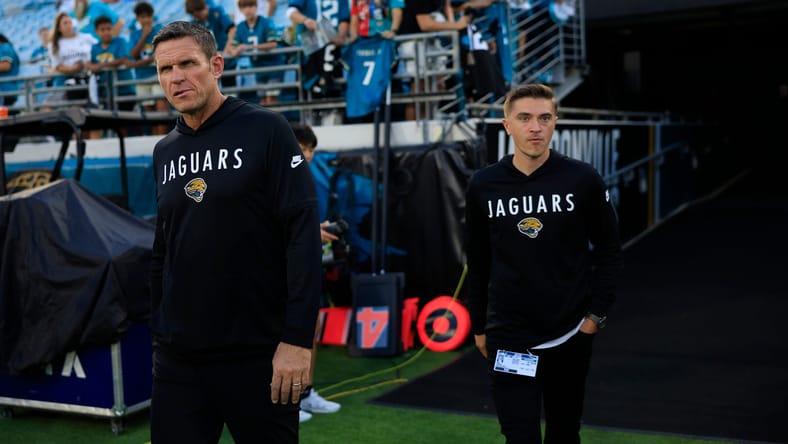 Jaguars brass before a game in 2025