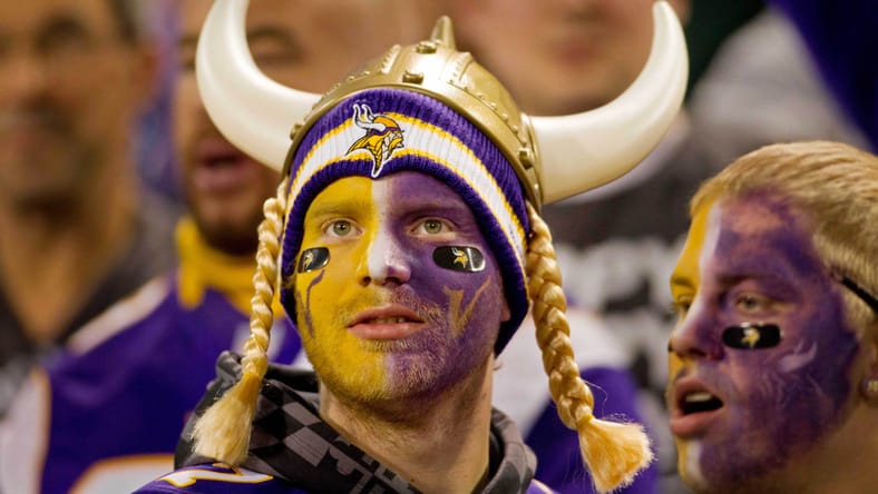 Vikings Fan in 2012 at the Metrodome.