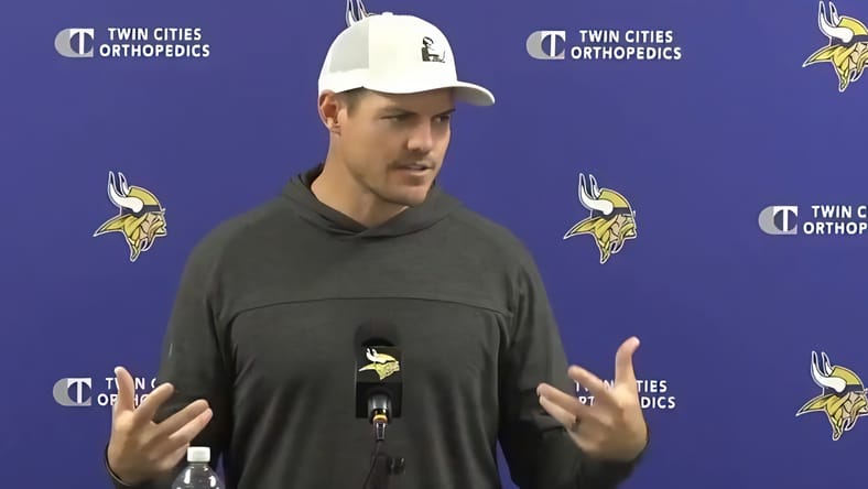 Kevin O’Connell speaks to reporters about injuries and plans after the Vikings’ bye week.