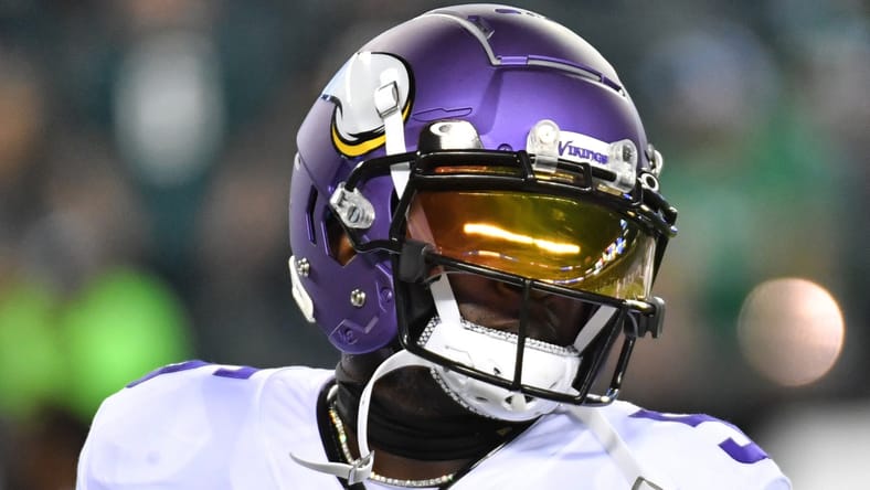 Vikings WR Jalen Reagor in 2022 against the Eagles.