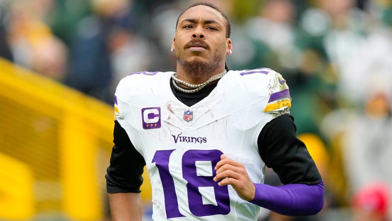 Vikings WR Justin Jefferson in 2025 at Green Bay