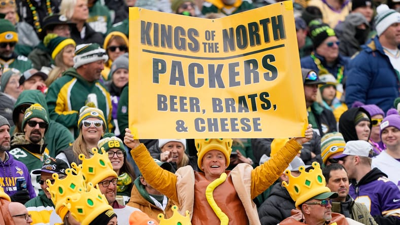 Packers fans against the Vikings in November 2025.
