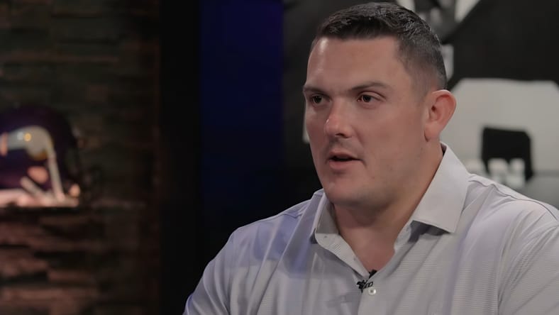 Vikings center Ryan Kelly in March 2025.